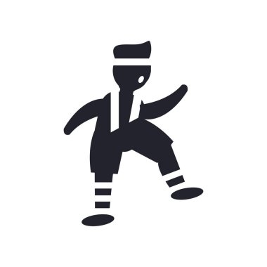 Egzersiz simge vektör web ve mobil uygulaması tasarımı, egzersiz logo kavramı için izole üzerinde beyaz arka plan