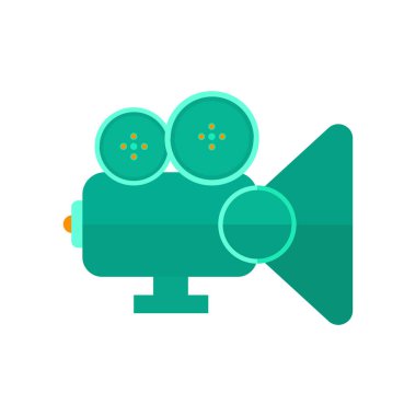 Video oynatıcı simge vektör web ve mobil uygulaması tasarım, Video oyuncu logo kavramı için izole üzerinde beyaz arka plan