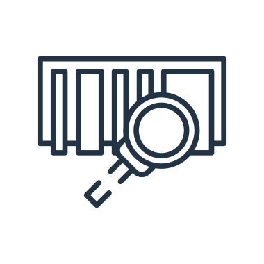 Beyaz arka plan üzerinde barkod şeffaf işareti izole barkod simge vektör