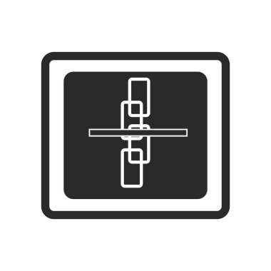 Kırık link simge vektör web ve mobil uygulaması tasarımı, kırık link logo kavramı için izole üzerinde beyaz arka plan