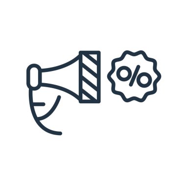 Beyaz arka plan üzerinde duyuru şeffaf işareti izole duyuru simge vektör