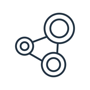 Beyaz arka plan üzerinde Atom şeffaf işareti izole atom simge vektör