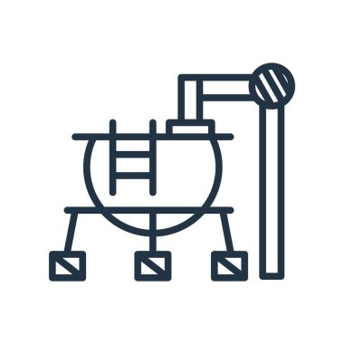 Beyaz arka plan üzerinde gaz depolama şeffaf işareti izole gaz depolama simge vektör