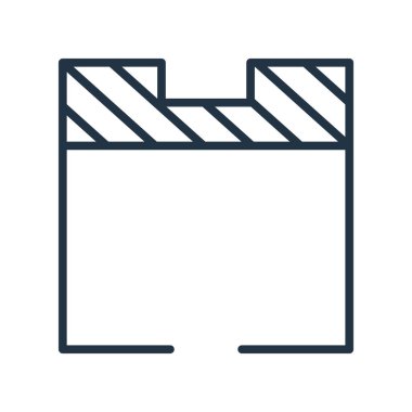 Beyaz arka plan üzerinde paket şeffaf işareti izole paket simge vektör