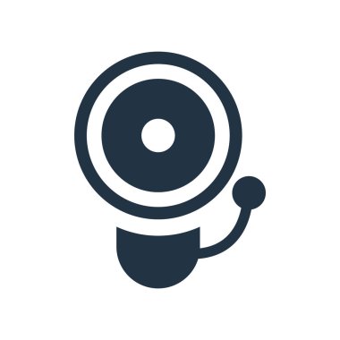 Beyaz arka plan üzerinde yangın alarm şeffaf işareti izole yangın alarm simge vektör