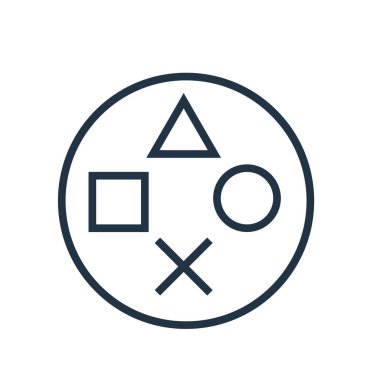 Beyaz arka plan üzerinde Playstation şeffaf işareti izole Playstation simge vektör
