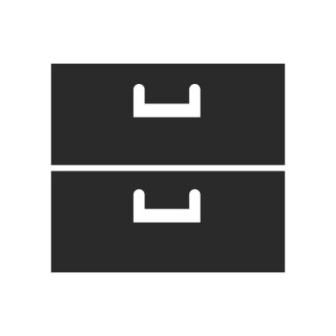 Web ve mobil uygulaması tasarım, arşiv logo kavramı için beyaz arka plan üzerinde izole arşiv simge vektör