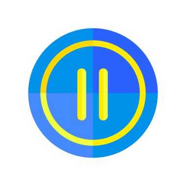 Web ve mobil uygulaması tasarım, Duraklat logo kavramı için beyaz arka plan üzerinde izole Duraklat simge vektör