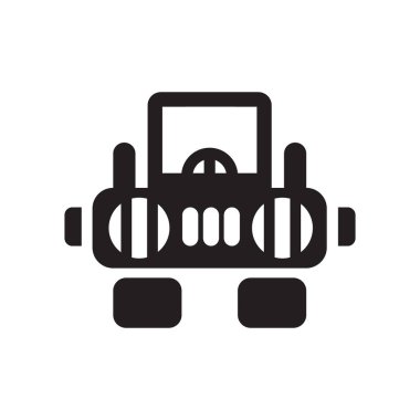 Web ve mobil uygulaması tasarımı, traktör logo kavramı için beyaz arka plan üzerinde izole traktör simge vektör