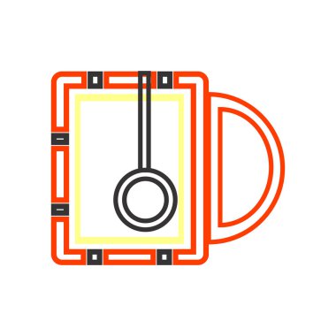 Sıcak bir içecek simge vektör web ve mobil uygulaması tasarımı, sıcak içecek logo kavramı için izole üzerinde beyaz arka plan