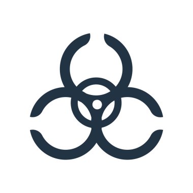 Beyaz arka plan üzerinde Biohazard şeffaf işareti izole biohazard simge vektör
