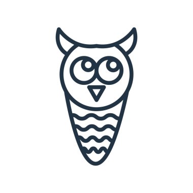 Beyaz arka plan üzerinde baykuş şeffaf işareti izole baykuş simge vektör