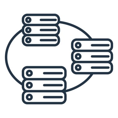 Beyaz arka plan üzerinde Hosting şeffaf işareti izole Hosting simge vektör