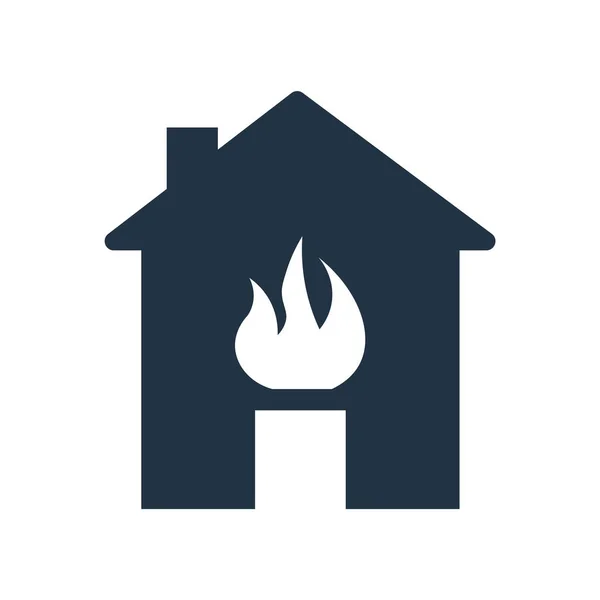 Ház Ikon Vektor Elszigetelt Fehér Background Átlátszó Házszám Tűz Tűz — Stock Vector