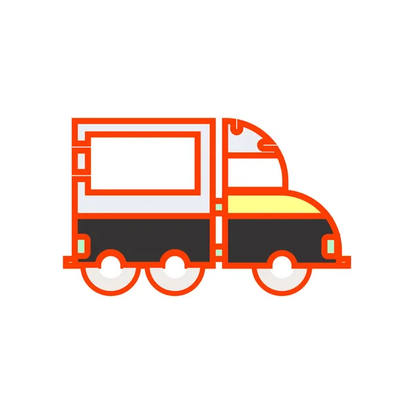 Trucking Icon Vector Isolated White Background Your Web Mobile App — Stock Vector