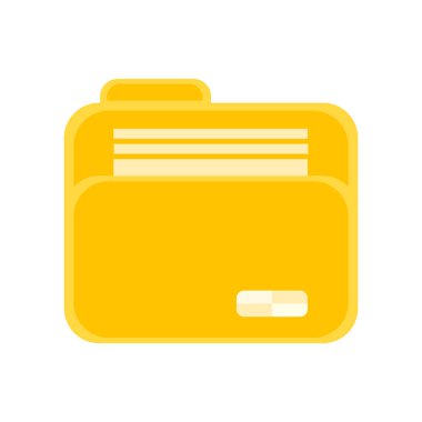 Web ve mobil uygulaması tasarımı, klasör logo kavramı için beyaz arka plan üzerinde izole klasör simge vektör