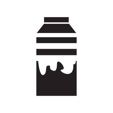 Süt simge vektör web ve mobil uygulaması tasarımı, süt logo kavramı için izole üzerinde beyaz arka plan