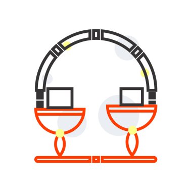 Ölçüm simge vektör web ve mobil uygulaması tasarımı, ölçüm logo kavramı için izole üzerinde beyaz arka plan