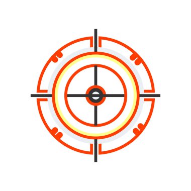 Dart tahtası simge vektör web ve mobil uygulaması tasarımı, Dart tahtası logo kavramı için izole üzerinde beyaz arka plan