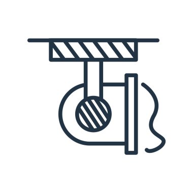 Beyaz arka plan üzerinde pota şeffaf işareti izole kepçe simge vektör