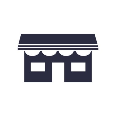 Web ve mobil uygulaması tasarım, dükkanı logo kavramı için beyaz arka plan üzerinde izole dükkanı simge vektör