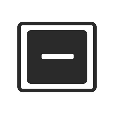 Web ve mobil uygulaması tasarım, logo kavramı eksi için beyaz arka plan üzerinde izole simge vektör