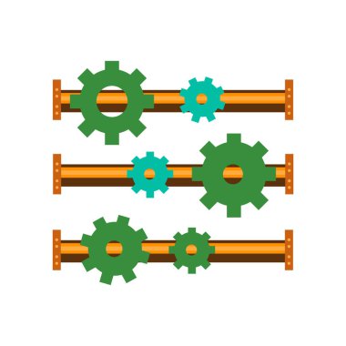 Web ve mobil uygulaması tasarımı, ayarları logo kavramı için beyaz arka plan üzerinde izole ayarları simge vektör