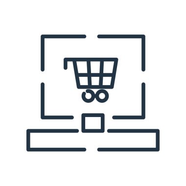 Alışveriş sepeti simge vektör izole üzerinde beyaz arka plan, alışveriş sepeti şeffaf işareti