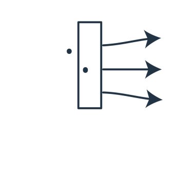 Beyaz arka plan üzerinde sol ok şeffaf işareti izole sol ok simge vektör