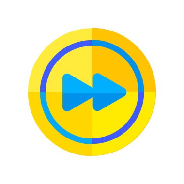 Web ve mobil uygulaması tasarım için beyaz arka plan üzerinde izole simge vektör ileri sarma, hızlı ileri logo kavramı