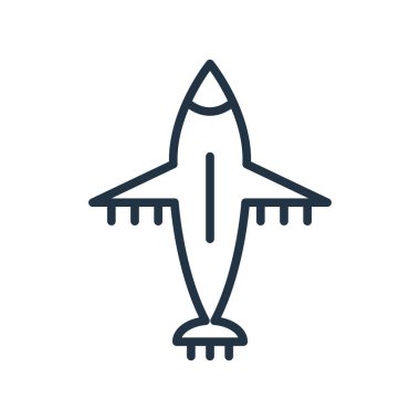 Beyaz arka plan üzerinde uçak şeffaf işareti izole uçak simge vektör