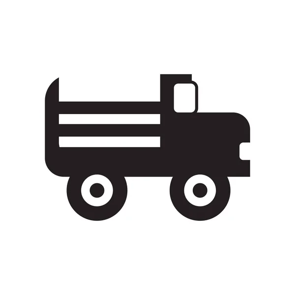 トラックのアイコン ベクトル Web およびモバイル アプリ設計トラック ロゴのコンセプトのホワイト バック グラウンドの分離 — ストックベクタ