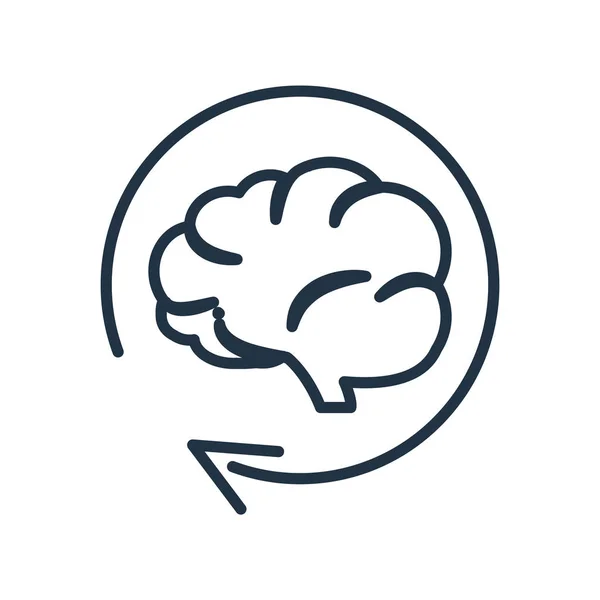 Icône Cérébrale Vecteur Isolé Sur Fond Blanc Cerveau Signe Transparent — Image vectorielle