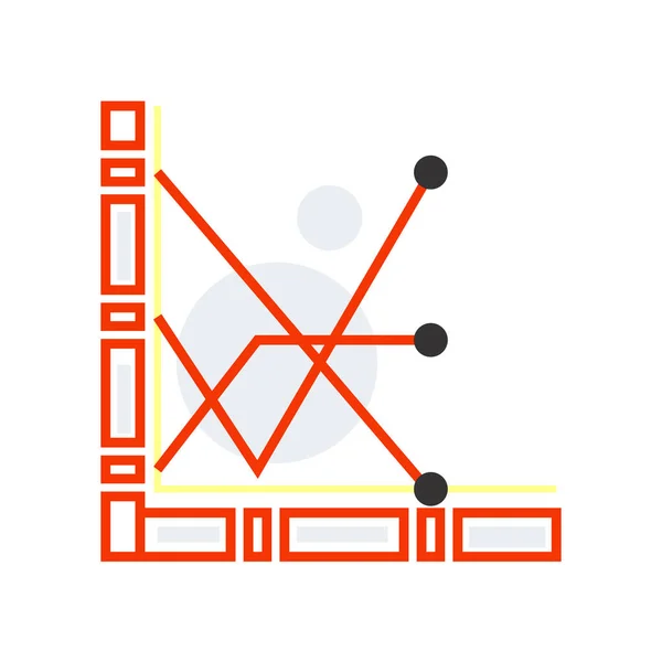 Vecteur Icône Graphique Linéaire Isolé Sur Fond Blanc Pour Conception — Image vectorielle