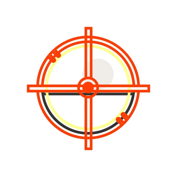 Icono Objetivo Circular Vector Aislado Fondo Blanco Para Diseño Web — Archivo Imágenes Vectoriales