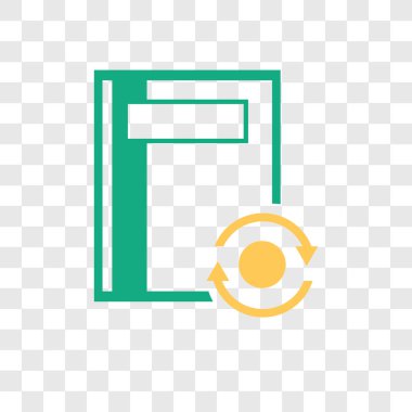 Saydam arka plan üzerinde Not izole defter vektör simgesi