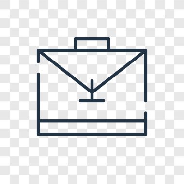 Evrak Çantası'nı vektör simge şeffaf arka plan üzerinde evrak çantası'nı logo tasarımı izole