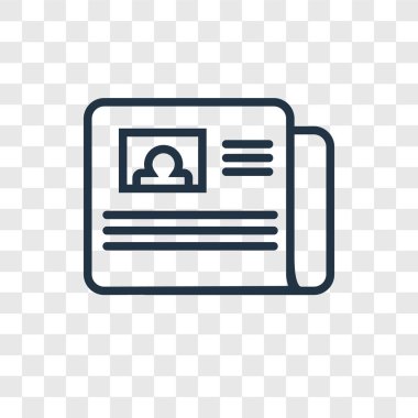 Saydam arka plan üzerinde basın logo tasarımı izole vektör simgesine basın