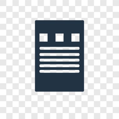 Saydam arka plan üzerinde liste logo tasarımı izole listesi vektör simgesi