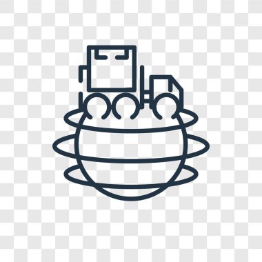 Saydam arka plan üzerinde teslimat logo tasarımı izole teslimat vektör simgesi