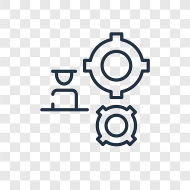 Saydam arka plan üzerinde Kullanıcı logo tasarımı izole Kullanıcı vektör simgesi