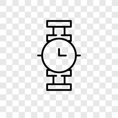 Saydam arka plan üzerinde Smartwatch logo tasarımı izole Smartwatch vektör simgesi