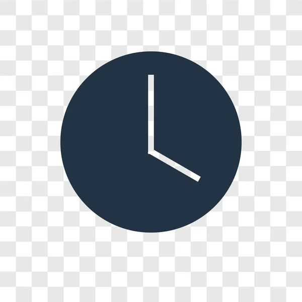 Ícone do vetor do relógio isolado no fundo transparente, projeto do logotipo do relógio — Vetor de Stock