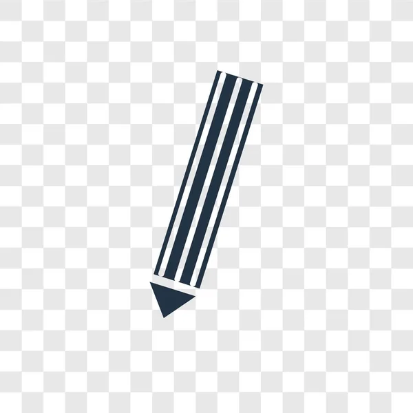 Icono de vector de lápiz aislado sobre fondo transparente, diseño del logotipo del lápiz — Vector de stock
