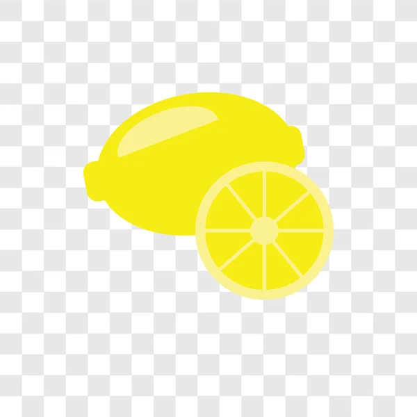 Zitronen-Vektorsymbol isoliert auf transparentem Hintergrund, Zitronen-Logo-Design — Stockvektor