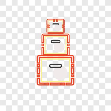 Vektör simgesi üzerinde şeffaf arka plan izole ambalaj, ambalaj 