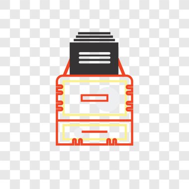 Ofis malzeme vektör simgesi üzerinde şeffaf arka plan izole, 