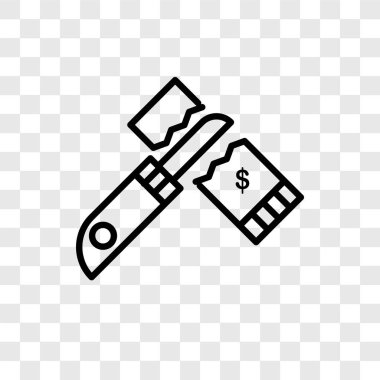 Saydam arka plan üzerinde vergi logo tasarımı izole vergi vektör simgesi