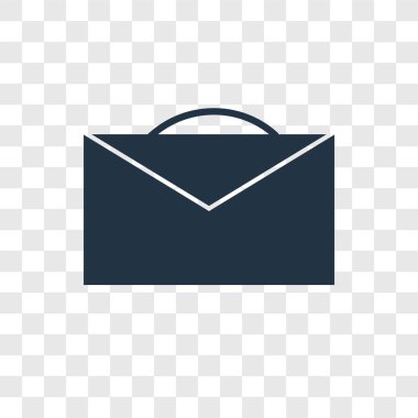 Evrak Çantası'nı vektör simge şeffaf arka plan üzerinde evrak çantası'nı logo tasarımı izole