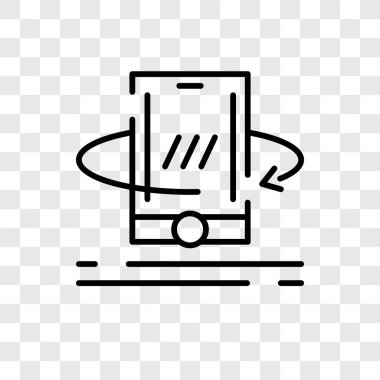 Saydam arka plan üzerinde Smartphone logo tasarımı izole Smartphone vektör simgesi